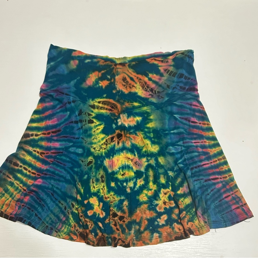Tie dye mini skirt